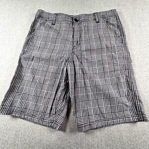 Empyre Plaid Bermuda Shorts Men's Size 32 Black‎ & White Plaid Streetwear Skater